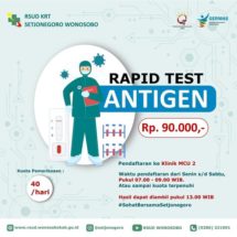 Update Pelayanan Pemeriksaan Rapid Test Antigen di RSUD KRT Setjonegoro Wonosobo